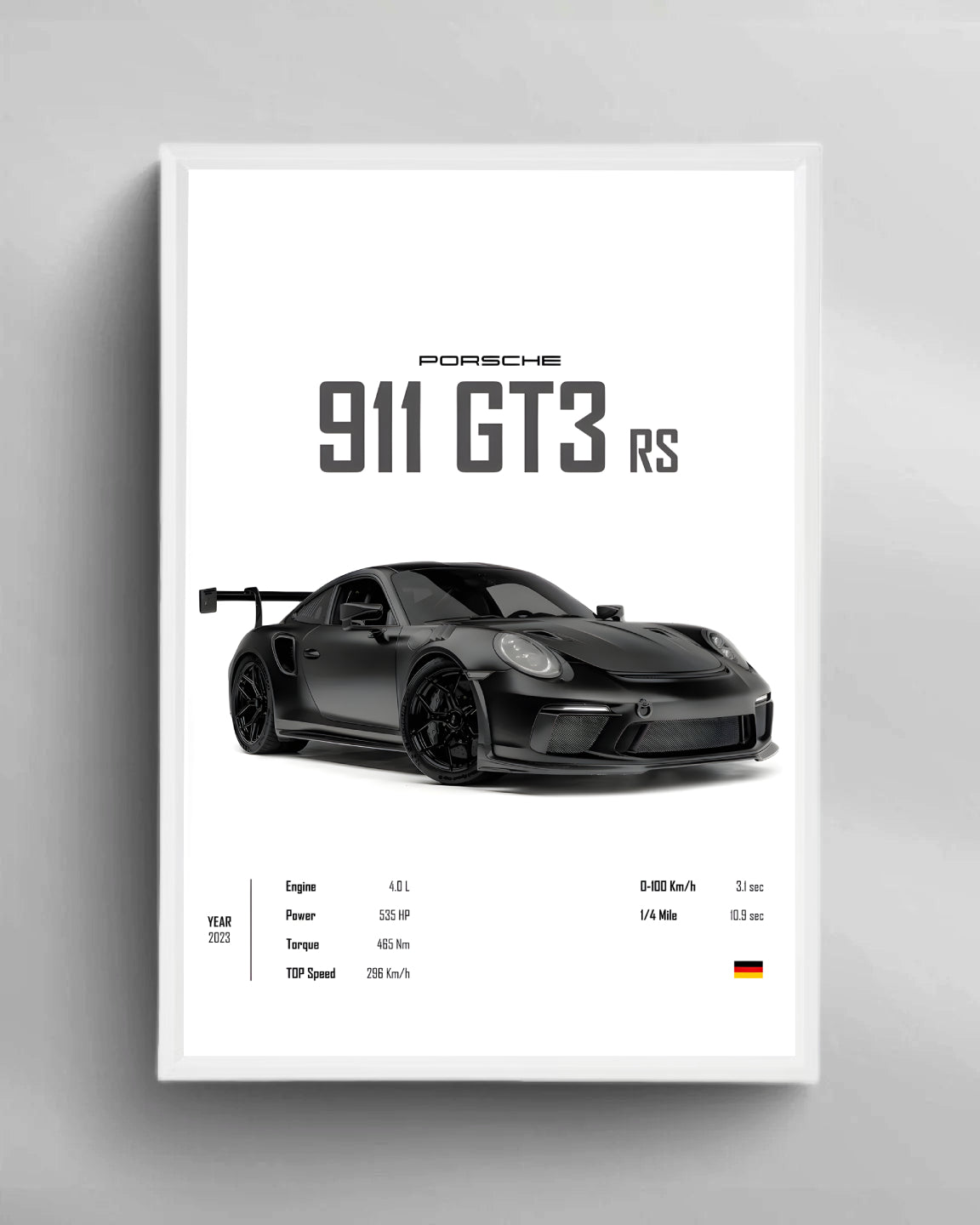 Porsche 911 GT3RS Wandbild