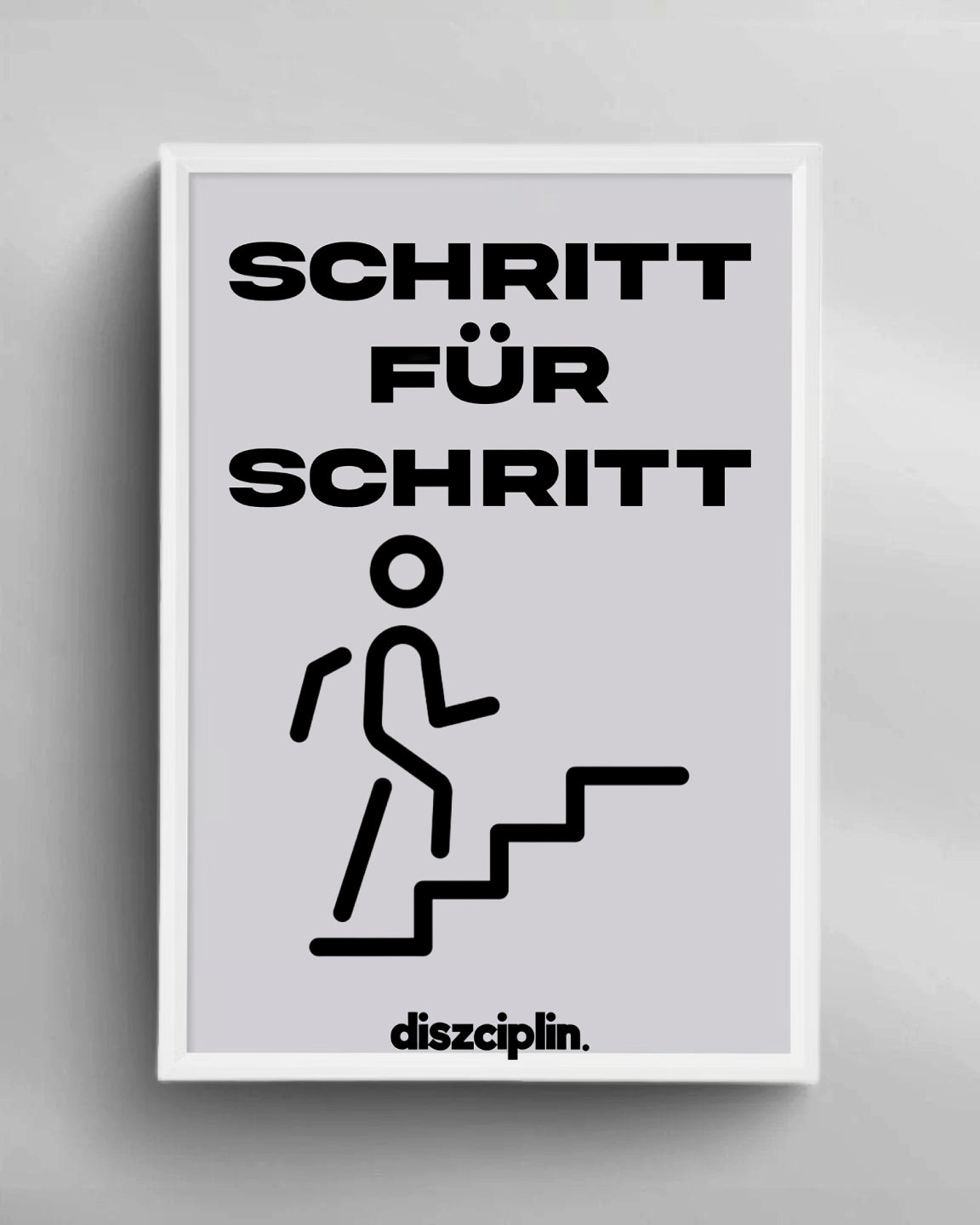 Schritt für Schritt Wandbild