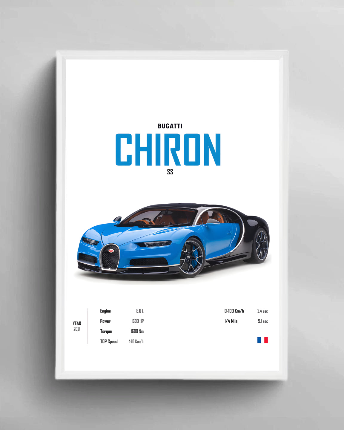 Bugatti Chiron Wandbild