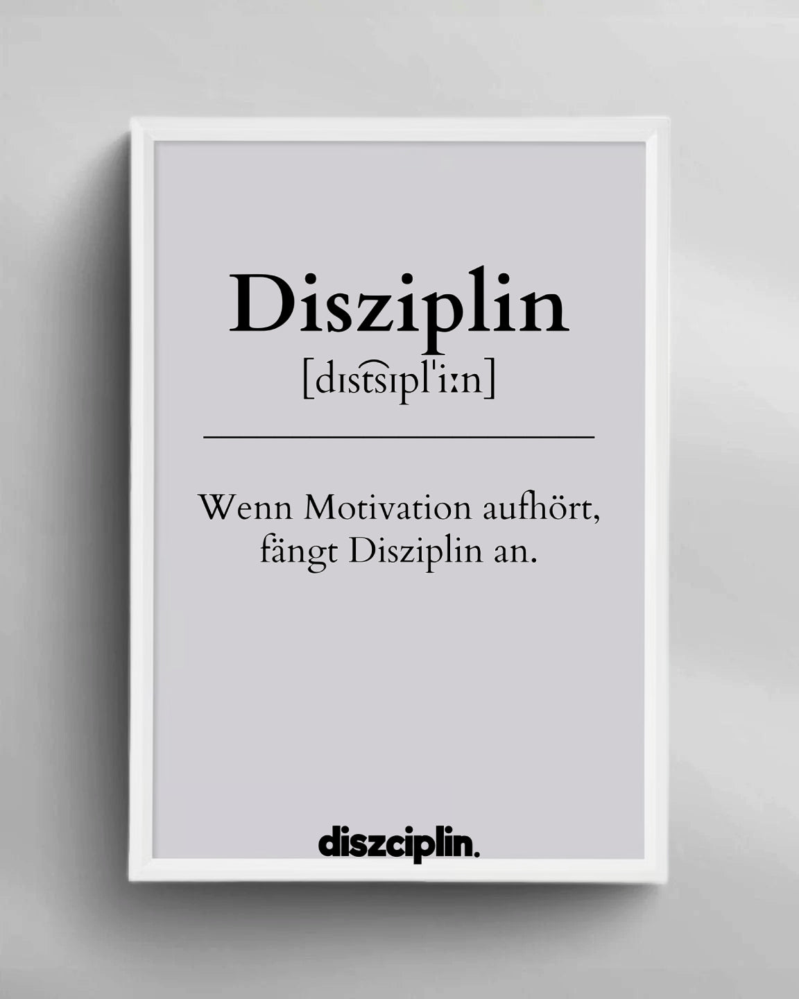 Disziplin Wandbild