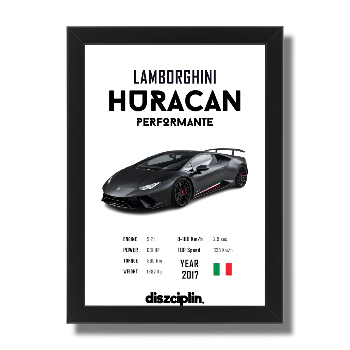 Lamborghini Huracan Wandbild