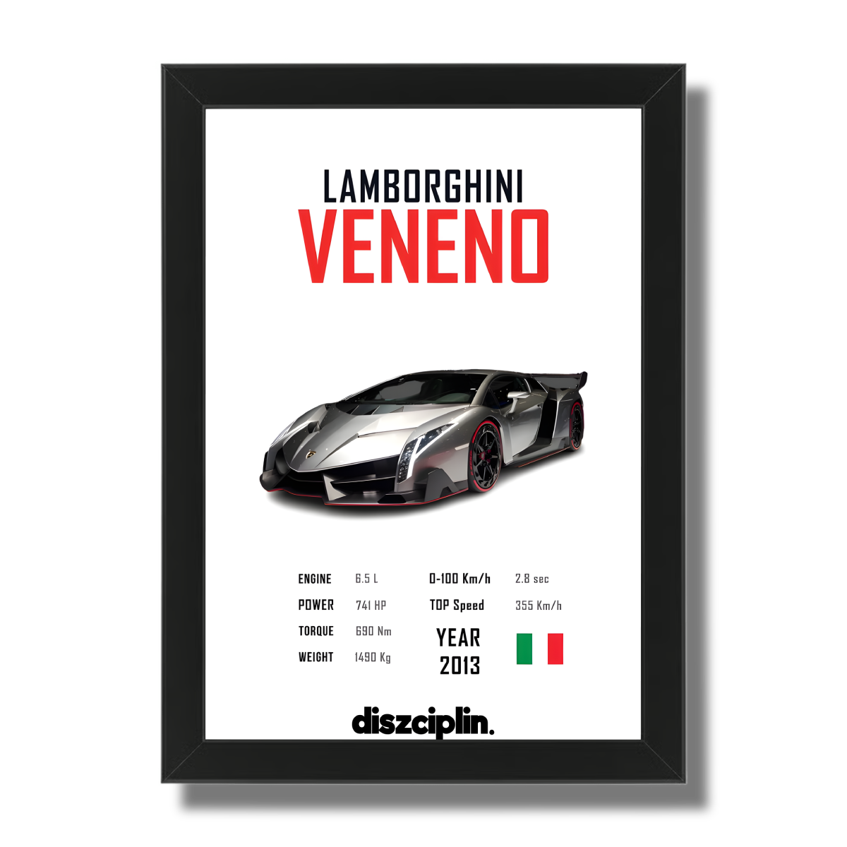 Lamborghini Veneno Wandbild