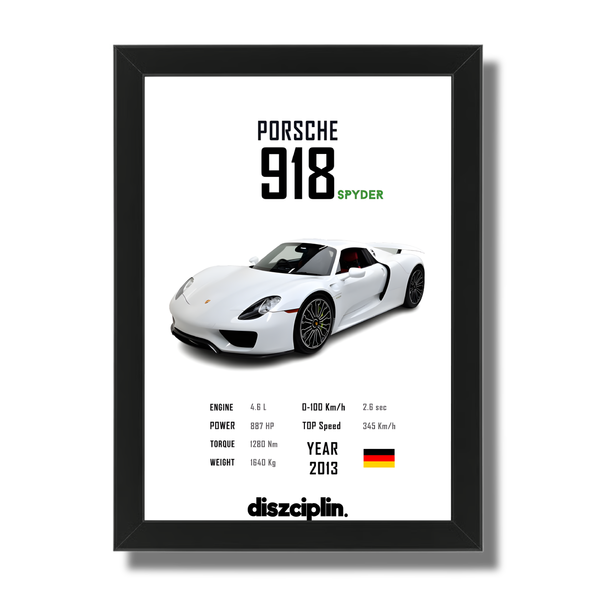 Porsche 918 Spyder Wandbild